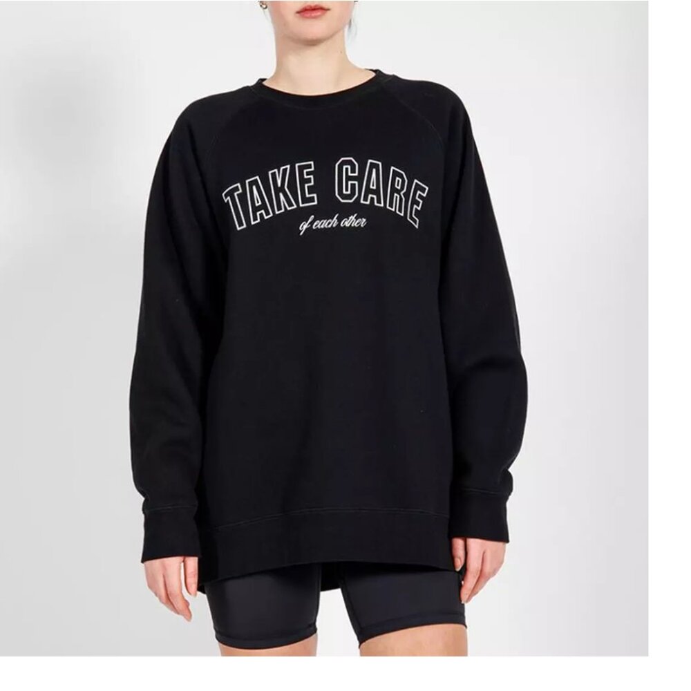 NWT Brunette The Label The Take Care Crew Sweatshirt, Size S/M